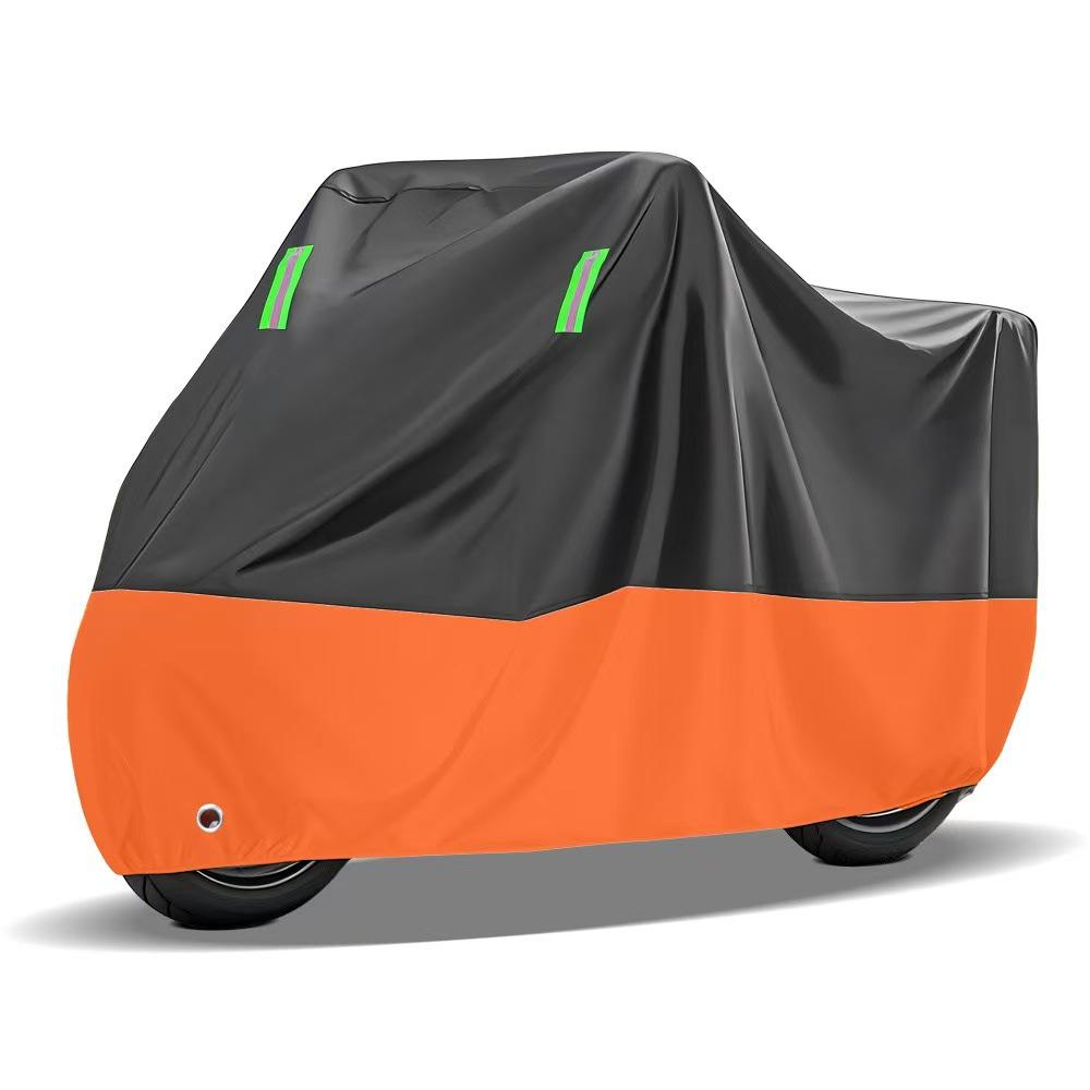 

Утолщенный солнцезащитный и водонепроницаемый чехол для мотоцикла и электромобиля L чёрный/оранжевый