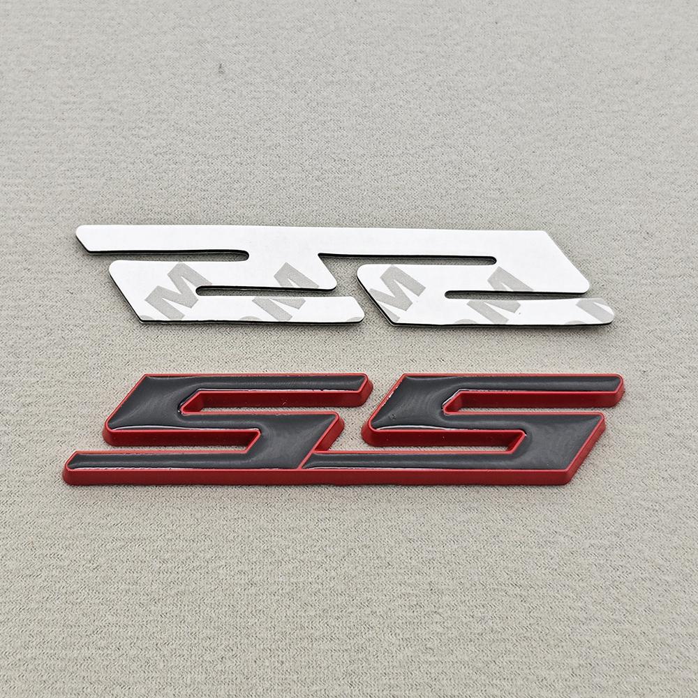 New Car Styling Badge 3D Metal SS Logo Front Grill Emblem Fender Trunk Sticker Decal Accessories For Chevrolet Camaro Silverado