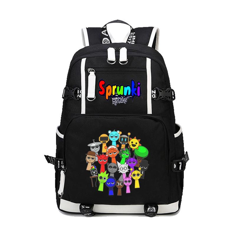 Sprunki Rhythmusbox Spiel Thema Schulrucksack Teenager Schüler Tasche Große Kapazität