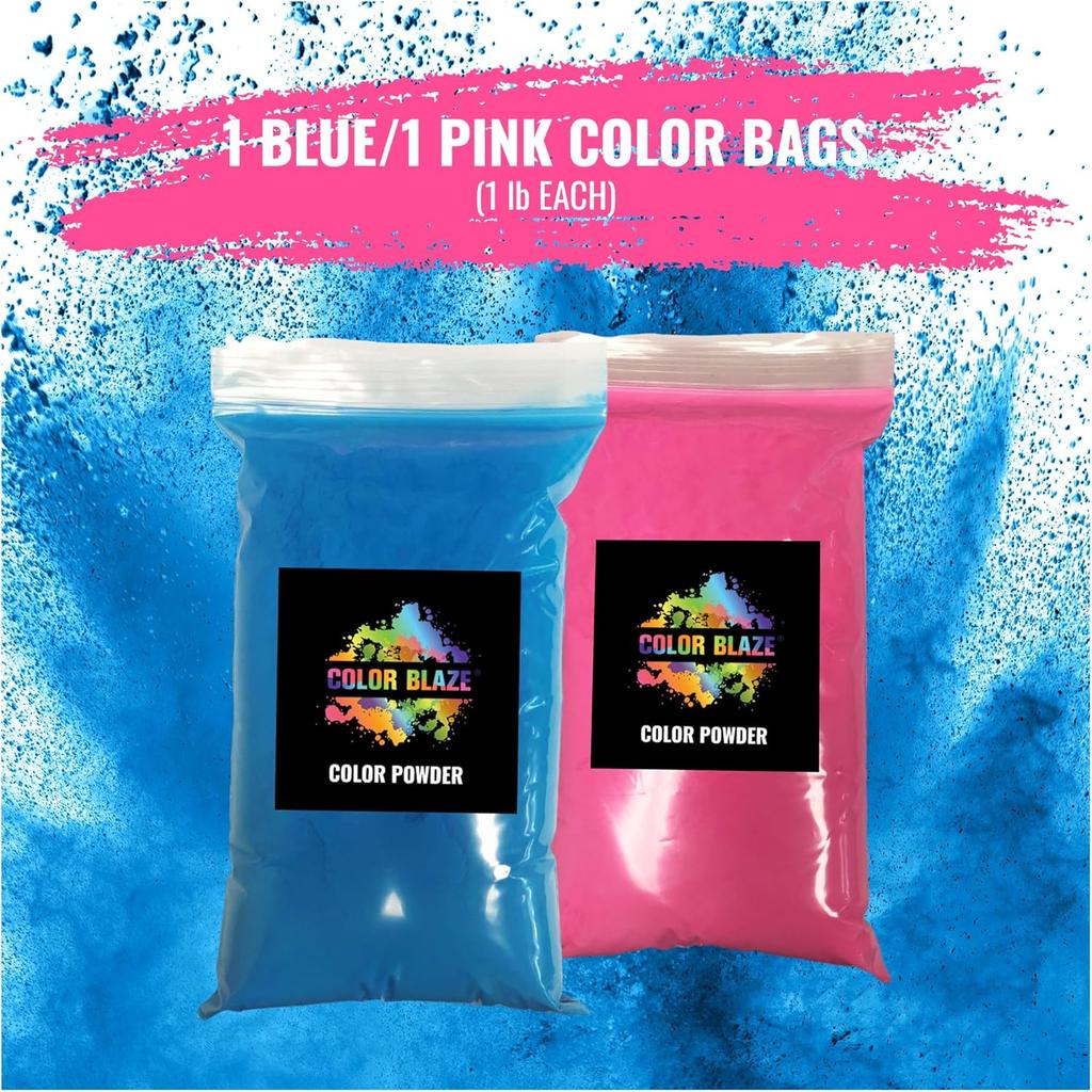 2 Pfund Baby Gender Reveal Pulver Farbiger Power für Junge oder Mädchen - Für Auto- & Motorrad-Burnout, Farbwerfen, Fotos