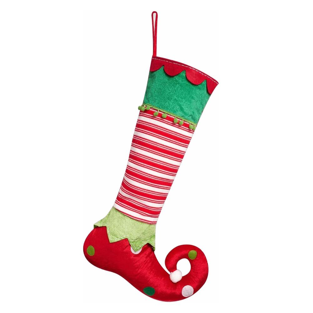 Hanging Christmas Stocking Decorations Red/Green Elf Christmas Stockings Party Decoration