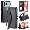 Cash Pocket + Card Slots + Photo Frame + Bracket Wallet Case for iPhone 17 16 15 14 13 12 11 Samsung S25 S24 S23 A56 A55 A35 Wristband Phone Cover