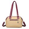 Fashionable Braided Women's Handbag Color-blocking Rivet Pleated Large Capacity Women's Shoulder Bag Back Anti-theft Zipper