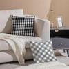 Blackandwhite Pattern Cushion Cover Throw Pillow Cover Hidden Button Durable Polyester Chair Cushion