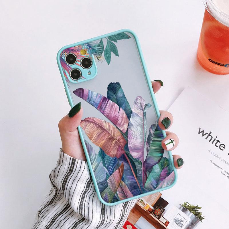 Palm tree Leaves Plant Flower Phone Case for iphone 17 16 15 11 12 13 14 Pro Max 14 Plus 7 8 Plus X XR XS Shockproof Cover Funda