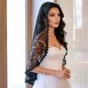 Elegant Lace Bridal Veils With Embroidery Flower Tulle Mantilla Women Church Shawl Wrap For Wedding And Special Occasion