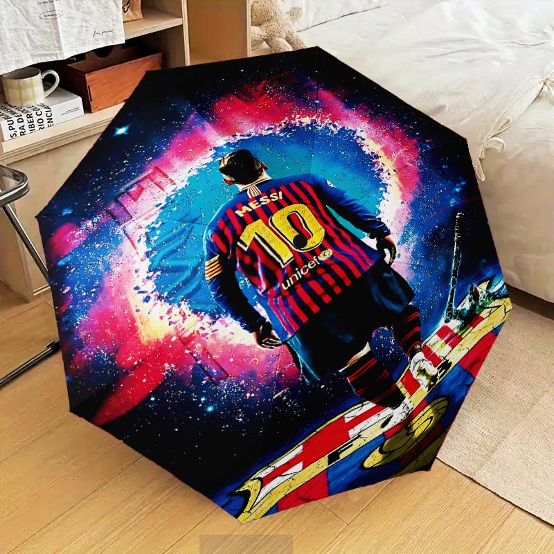 Messi's Legacy Continues Umbrella Folding umbrella, automatic umbrella 8-Frame for Travel, camping Use Gift for Halloween Christmas