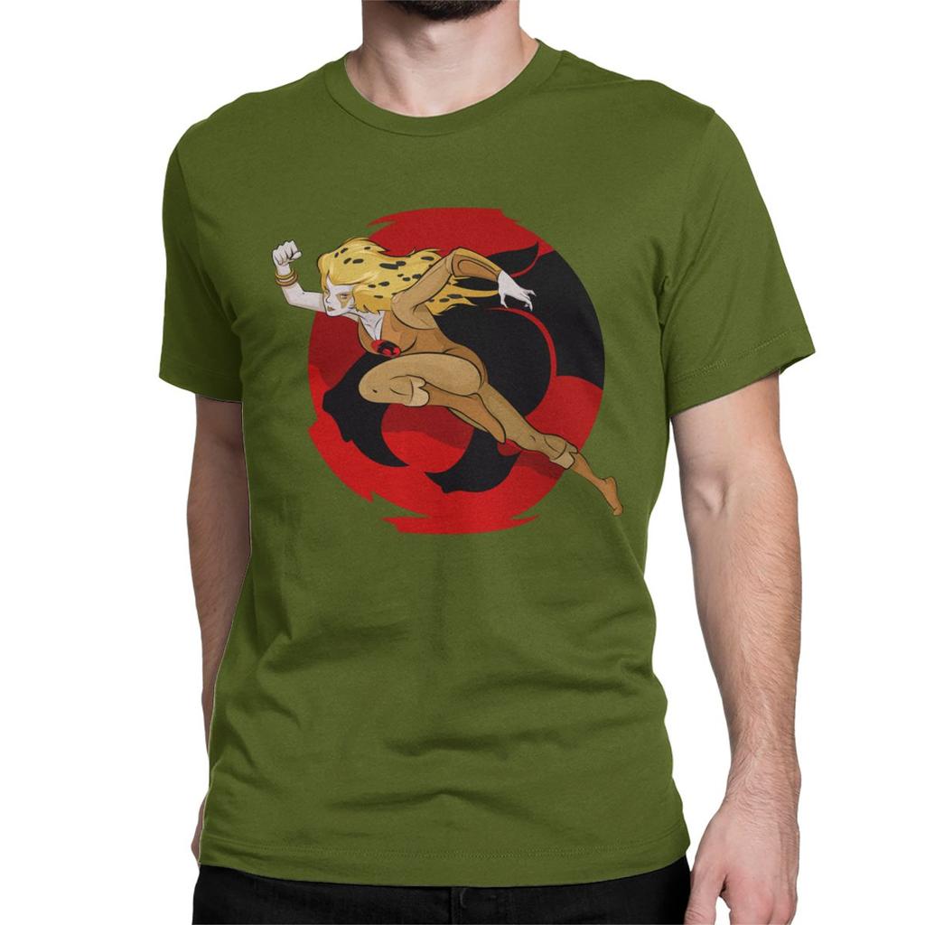 Mens Cheetara T Shirt Thundercats 80s Retro Cartoon Clothing Novelty Short Sleeve Crewneck Tee Shirt New Arrival TShirt