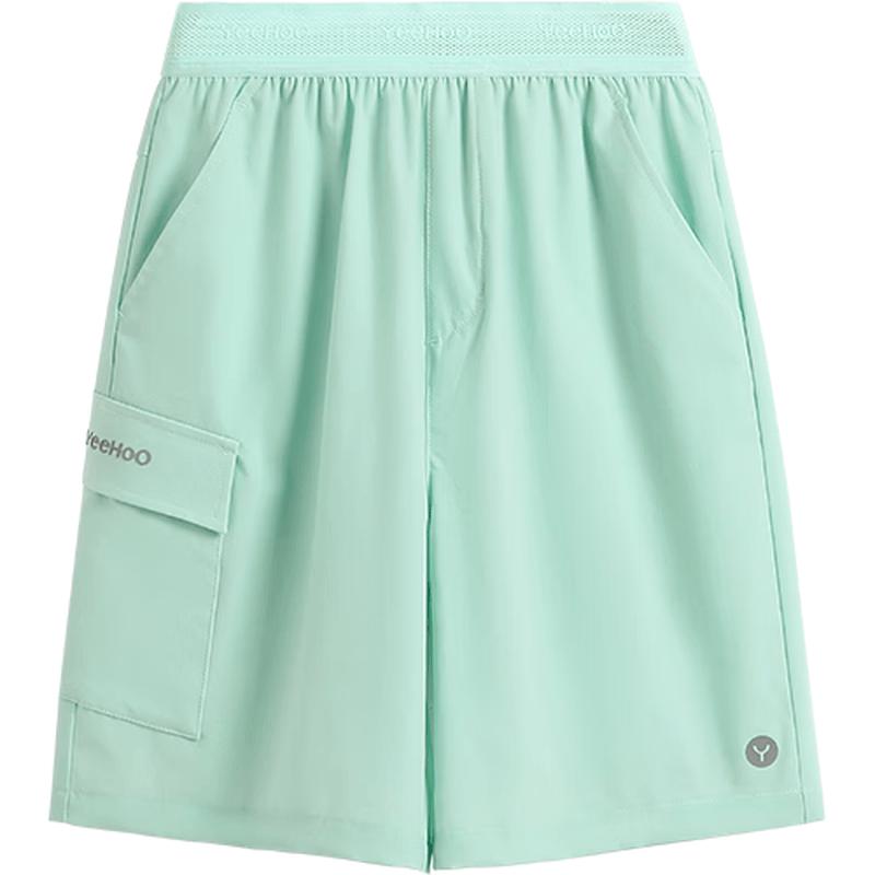 YEEHOO Boys  Quick-Dry Elastic Sports Shorts 165 салатный