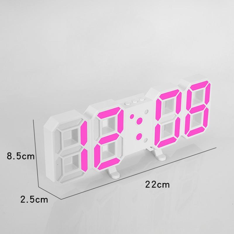 3D LED skaitmeninio laikrodžio sienų dekoravimas Švytintis naktinio režimo dekoravimas miegamajame reguliuojamo elektroninio laikrodžio kambario dekoro estetika