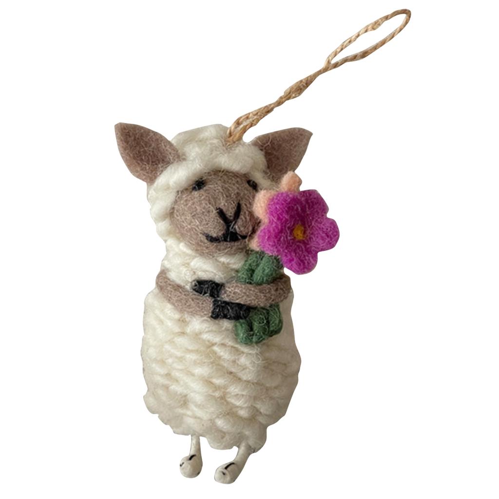 Cute Sheep Wool Pendant, Doll Accessory, Animal Doll Keychain, Bag Charm