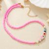 Color Beaded Necklace Women's Japanese Versatile Double-sided Painted Cute Ceramic Fish Bracelet Women's Premium Hand Rope