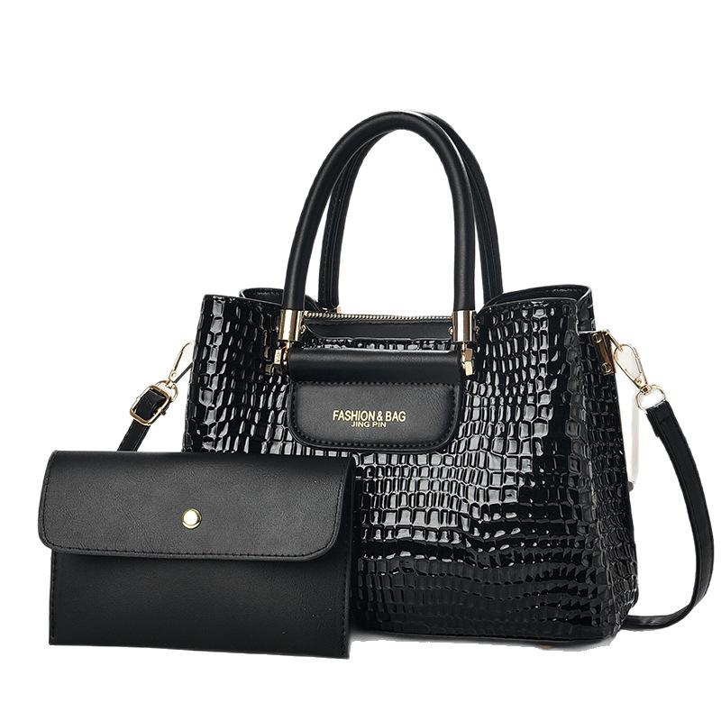 2025 Crocodile Pattern Women's Crossbody Tote: Elegant, Fashionable Handbag for Commuting