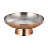 Fluted Pedestal Serving Plate with Petal-Shaped Bowl Low-Profile for Fruit