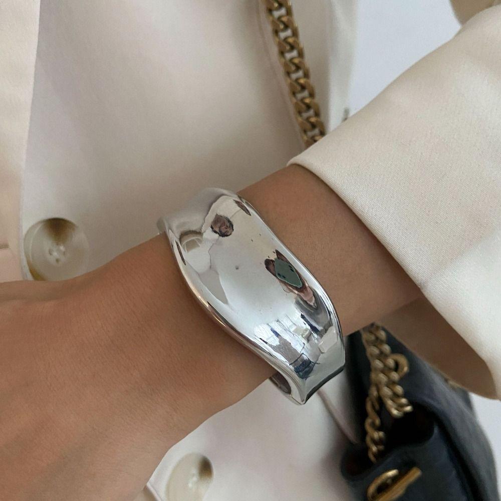 Schmieren Unregelmäßiges Breites Armband Böhmisch Retro Handring Einzigartiger Acryl-Armreif Dekoration