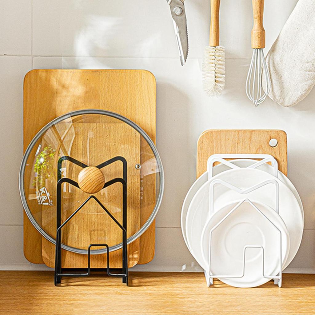 Kitchen Pot Lid Holder Organizer, Rack Cutting Boards, Bakeware, Reusable Containers,