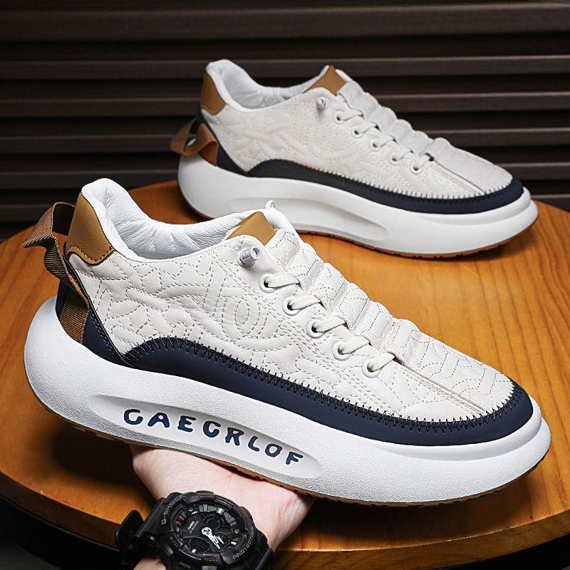 Men Vulcanized Sneakers Shoes Tennis Sports PU Slip-On Mix Color Winter Fur Skateboarding Walking Shoes Casual Shoe For Male