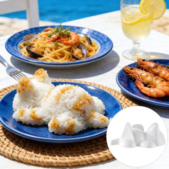 1/3/5 Bucăți Formă pentru Bile de Orez Material de Calitate Alimentară Formă de Pisică Design Plat Culcat Formă Sushi Presare Ușoară Fabricator de Bile de Orez Ustensilă de Bucătărie