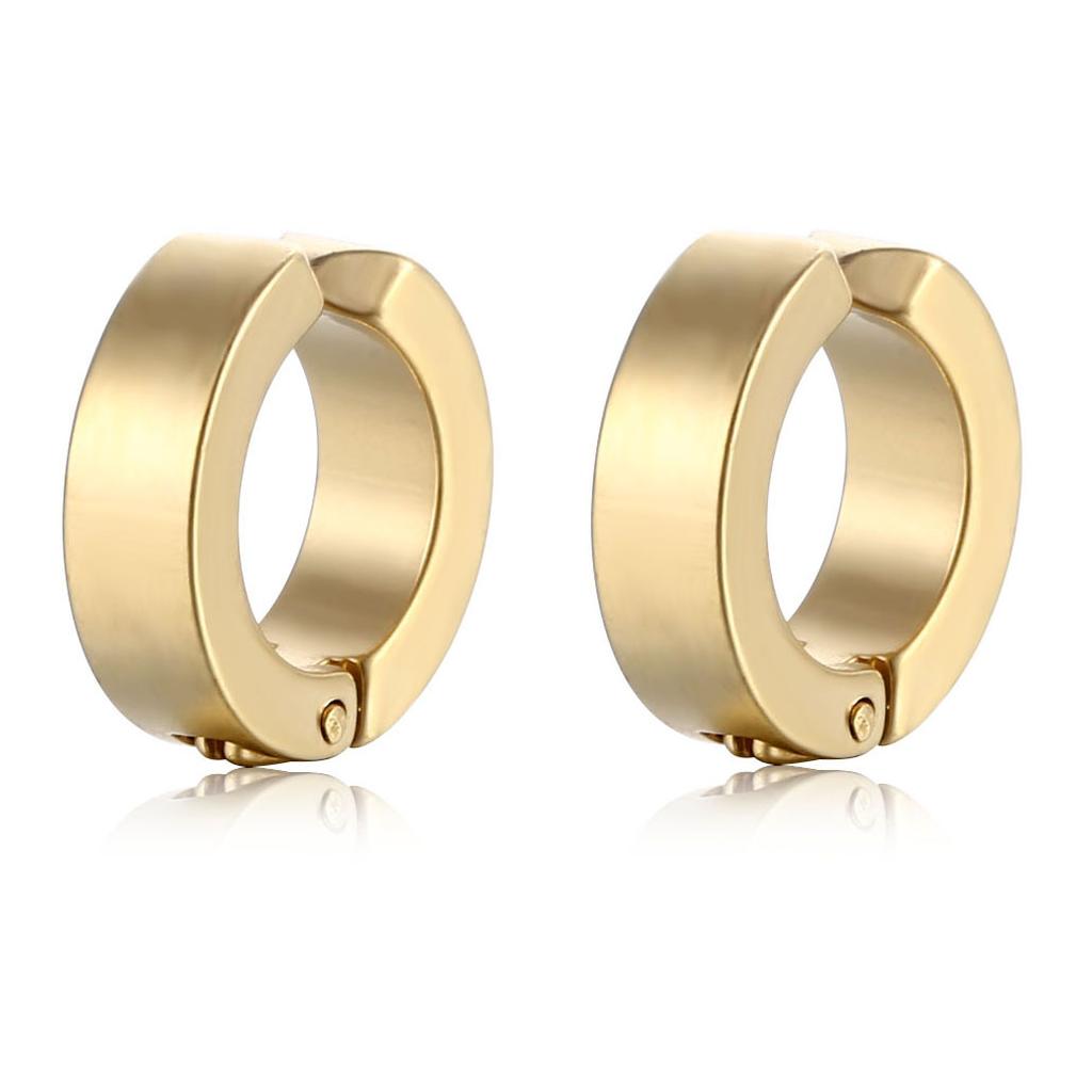 1 Pair Stainless Steel Magnetic Non-piercing CZ Stud Earrings Unisex Punk Hoop Earring Ear Clips For Men Women