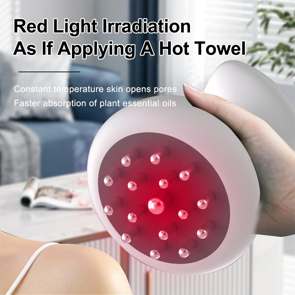 Ems Microcurrent Massager Meridian Brush Massage Tools Heated Vibration Red Light Therapy Body Slim Neck Foot Leg Back Arm Waist