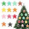 Christmas Gingerbread Man PVC Ornament: Soft Rubber Snowman Cookie, House & Tree Decoration