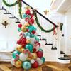 114pcs Christmas Tree Latex Aluminum Film Balloon Tree Set Red Cane Christmas Day Party Venue Decoration Set Party Decoration