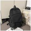 High value niche design backpack couple solid color simple lightweight large capacity backpack
