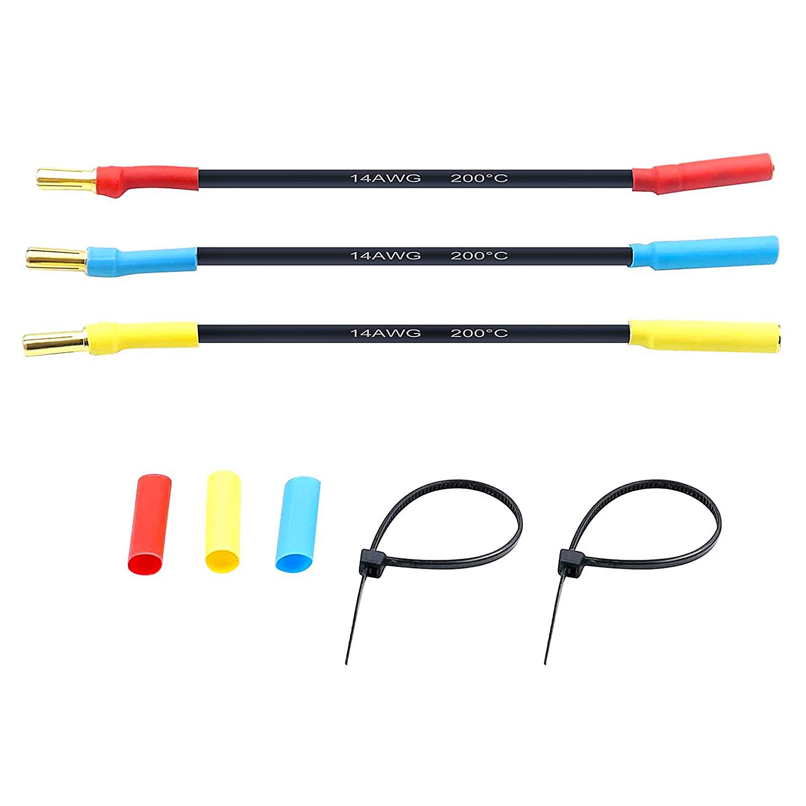 

4mm Male To 3.5mm Female Banana Plugs RC Car Boat Parts Silicone Wire Slug Connector Extension Cable for RC Brushless Motor ESC