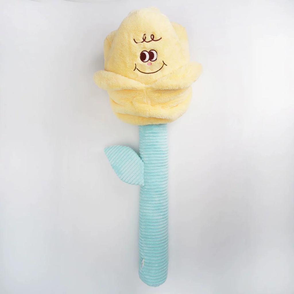 Potdemiel Cute Cartoon Face Plush Rose Plush Toy Valentine'S Day Romantic Gift Chinese Valentine'S Day Gift