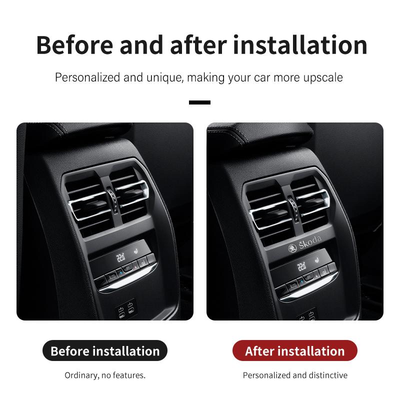 DZXB5 3D Metal Car Interior Dekoration Stickers Badges Auto Styling For Skoda Fabia Kodiaq Kamiq Superb Yeti Octavia Enyaq Rapid