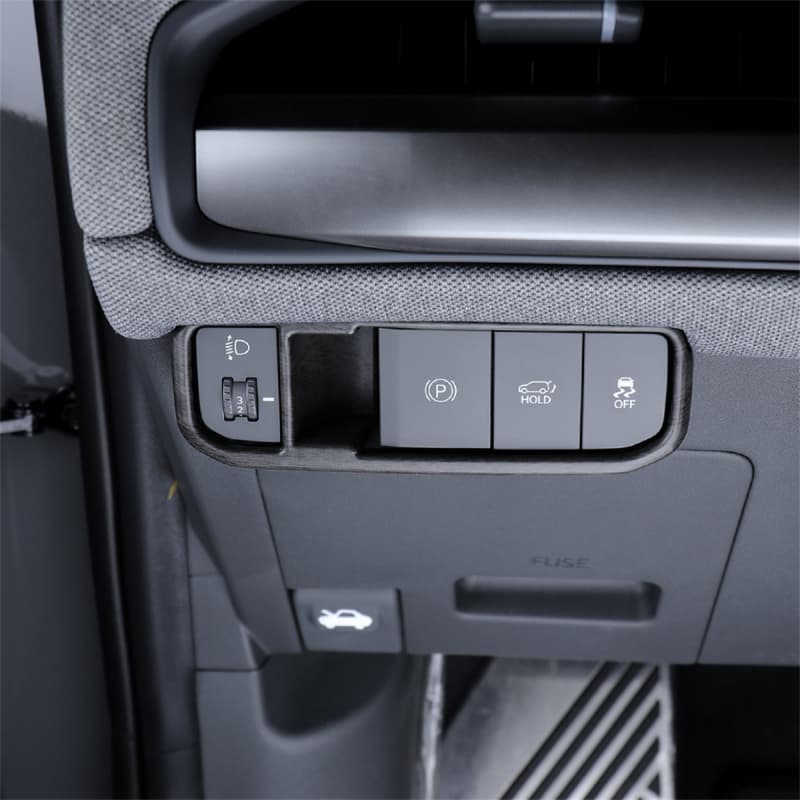 Auto Carbon Fiber ABS Front Headlight Adjustment Button Cover Trim For Kia EV3 2024 2025 Interior Accessories LHD