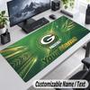 Custom Name Text Mouse Pad Green Bay Packers Personalized Desk Pad For Work And Gaming