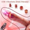 Realistisk Teleskopisk Stor Dildo Vibrator For Kvinner Ekte Penis Fjernkontroll Oppvarming Støtte Dildio Sexleketøy Kvinnelig Onani