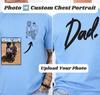 Personalized Dad Shirt from Photo, Custom Dad Gift, Photo To Sketch Shirt, New Dad Gift, Dad Birthday Gift, Family Keepsake Tee