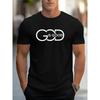 European Sizes God Is Good Graphic Print T-Shirt For Men Casual Short Sleeve Tee- Comfortable Crew Neck, Soft Adorable Tees Tops