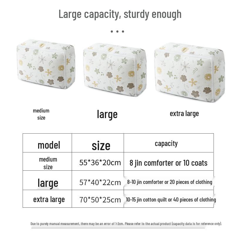 Large Capacity Cotton Quilt and Clothes Storage Bag for Students
