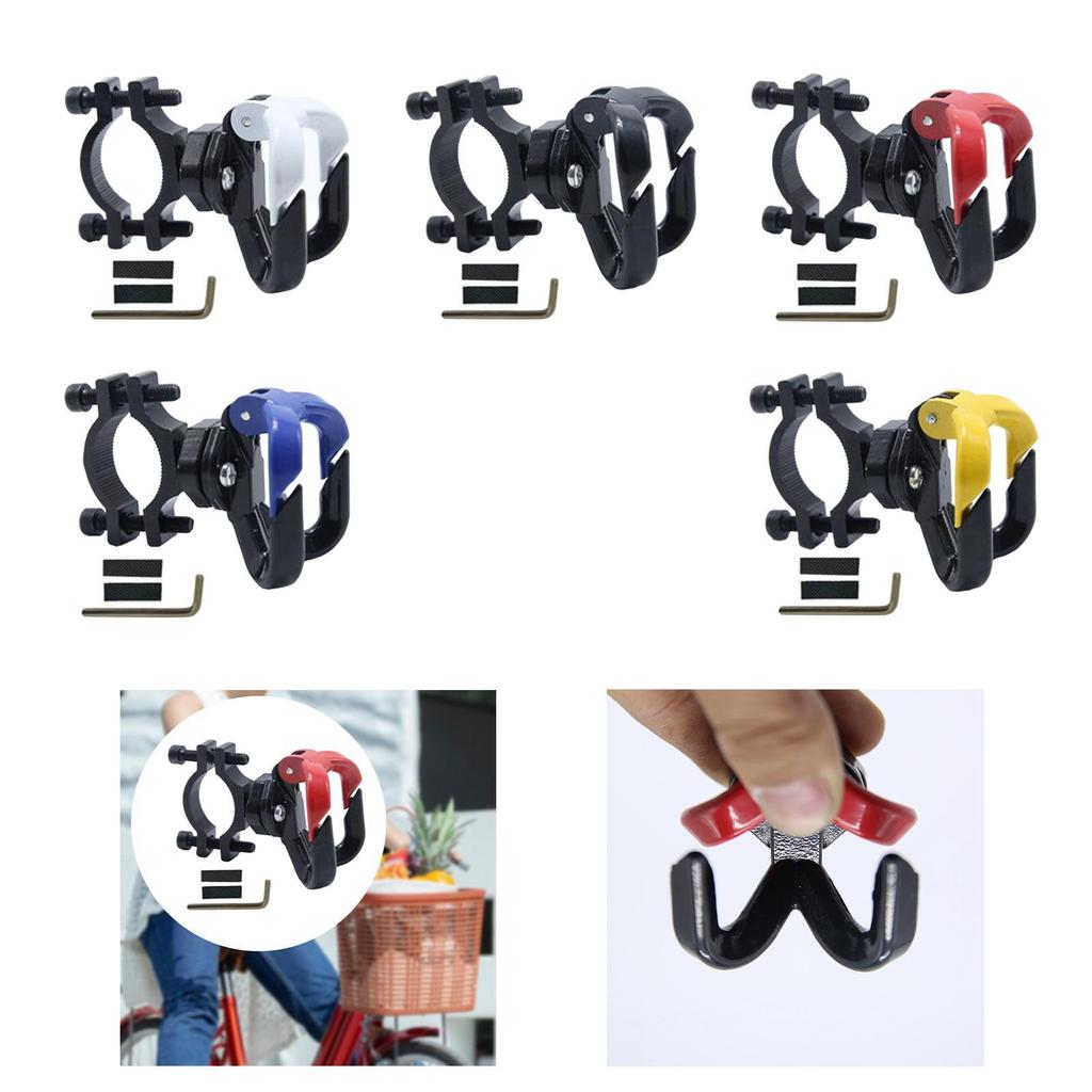 Universal Bike Hanger Hook Motorcycle Hanger Hook Adjustable Pipe Clamp Double Hooks Iron Sturdy Hanger Gadget Hanging Hook