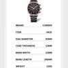 CURREN Steel Strap Watch Simple Calendar Large Dial Business Watch Waterproof Men's Fashion