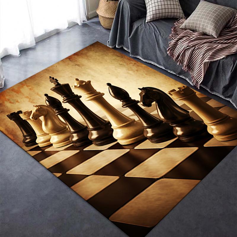 2025 New Chess Piece Carpet Rug for Living Room Bedroom Home Sofa Decoration,Kids Play Non-slip Floor Mat