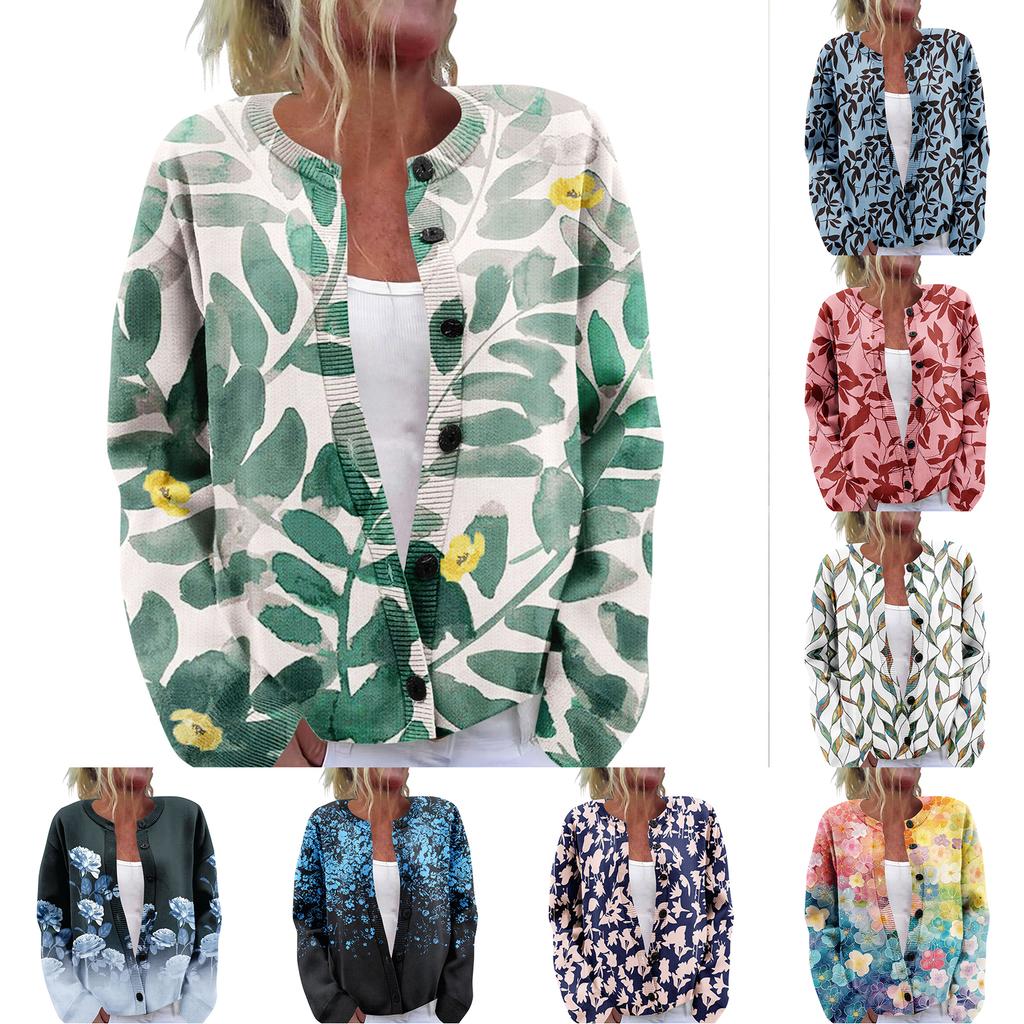 Women'S  Sweater Cute Fun Printing Sweater Fall And Winter Long Sleeve Knitted Sweater