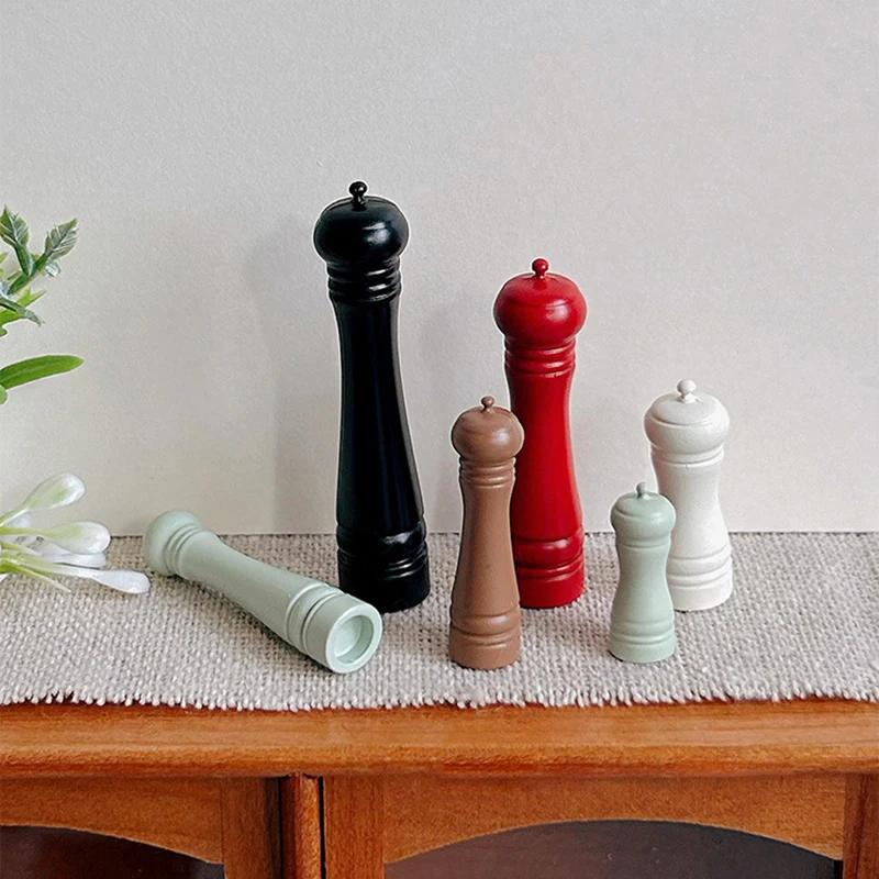 3Pcs Doll House Furniture Gift Dollhouse Alloy Cooking Pepper Grinding Bottle Miniature Mini Scene Model Doll Accessories