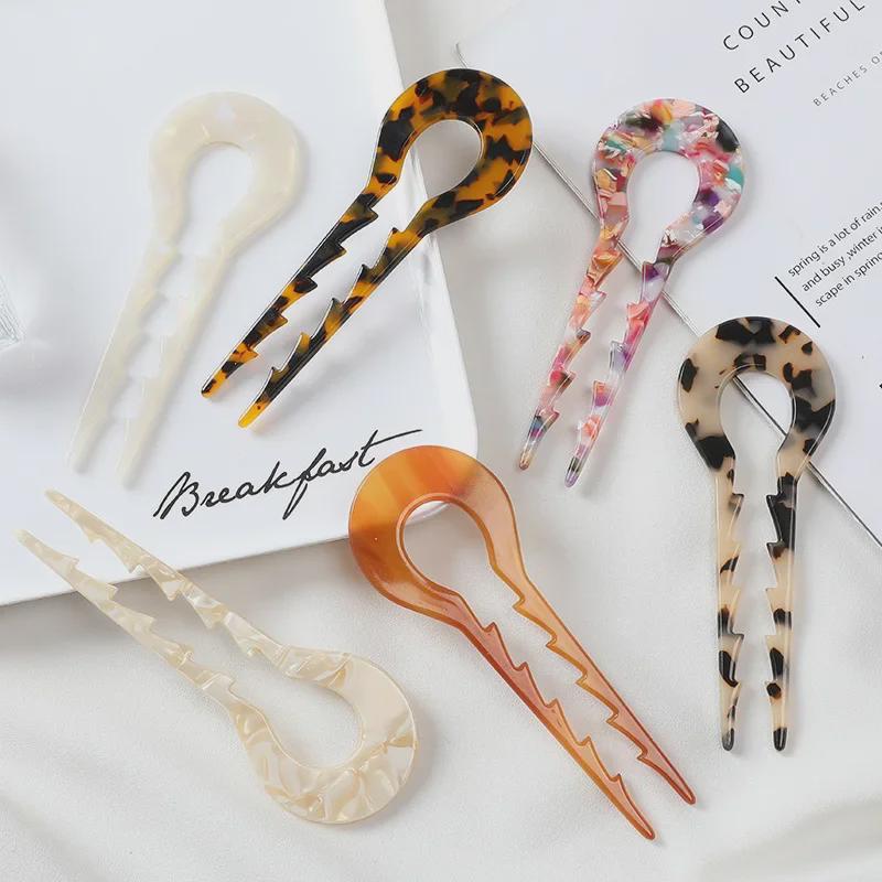 Europäische & Amerikanische Mode Acetat U-förmige Rutschfeste Haarnadel