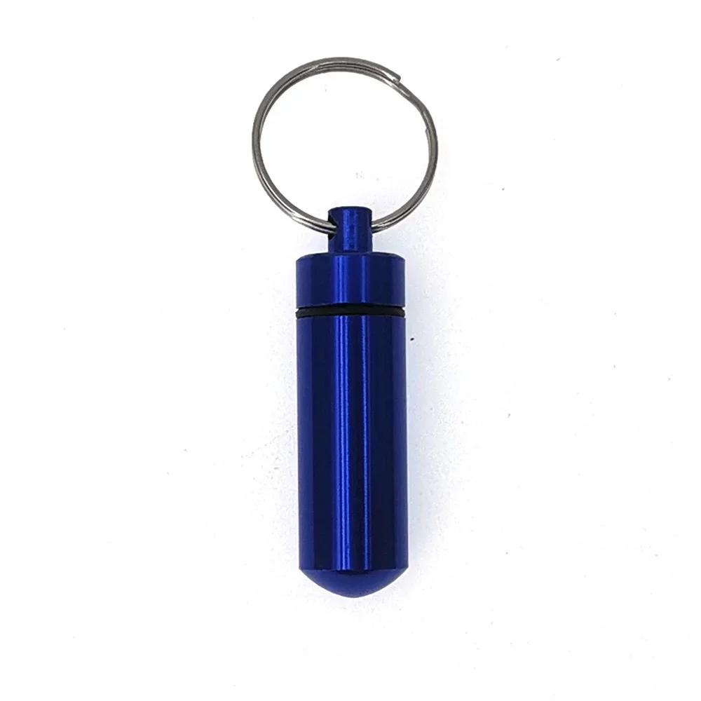 Aluminum Alloy Pill Keychain Holder Small Pill Box Pill Case Waterproof Pill Organizer Stonego Portable Pill Holder Keychain