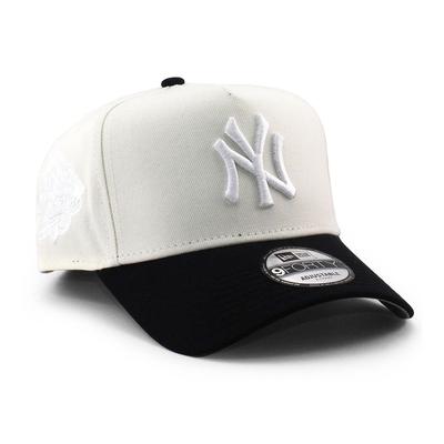 New Era 9FORTY Snapback New York Yankees 1999 World Series Grey UV Snapback World Series Cap, A-Frame Cap, 940AF, Cream, [Used]