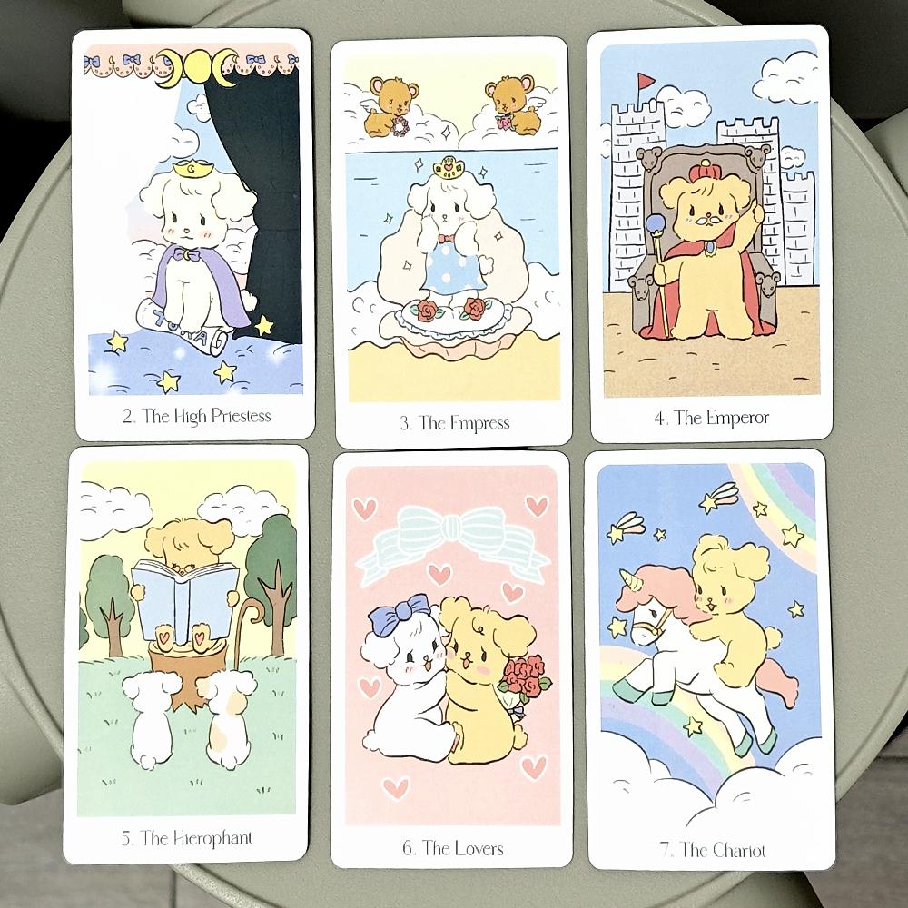 Chouchou Tarot Deck 78 Stück Kawaii Tarotkarten 10,3 * 6 cm