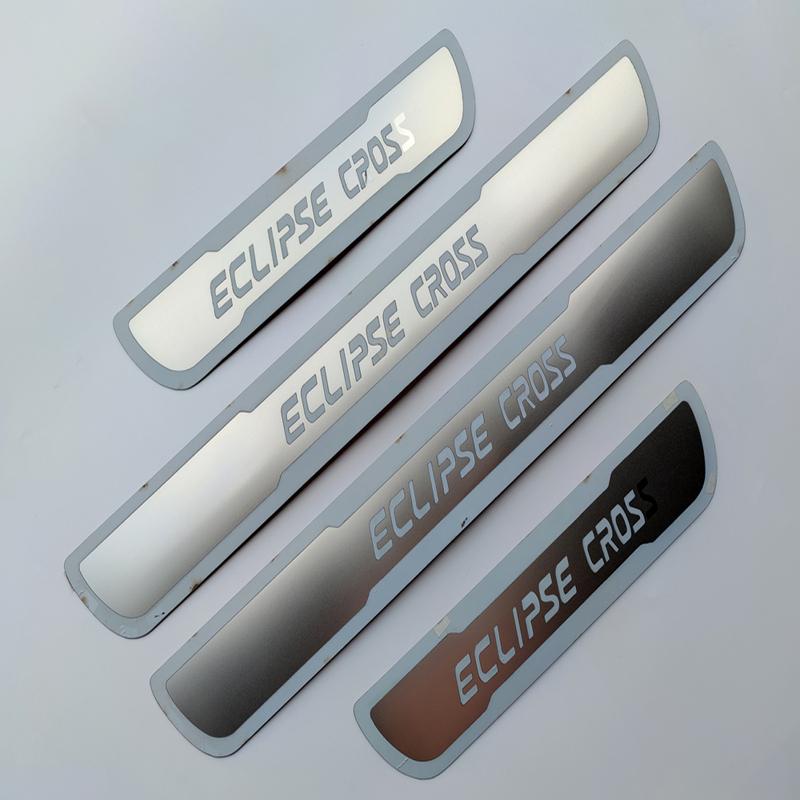 For Mitsubishi Eclipse Cross Door Sill Protector Scuff Plate Car Pedal Styling Guards Accessories Stickers Trim