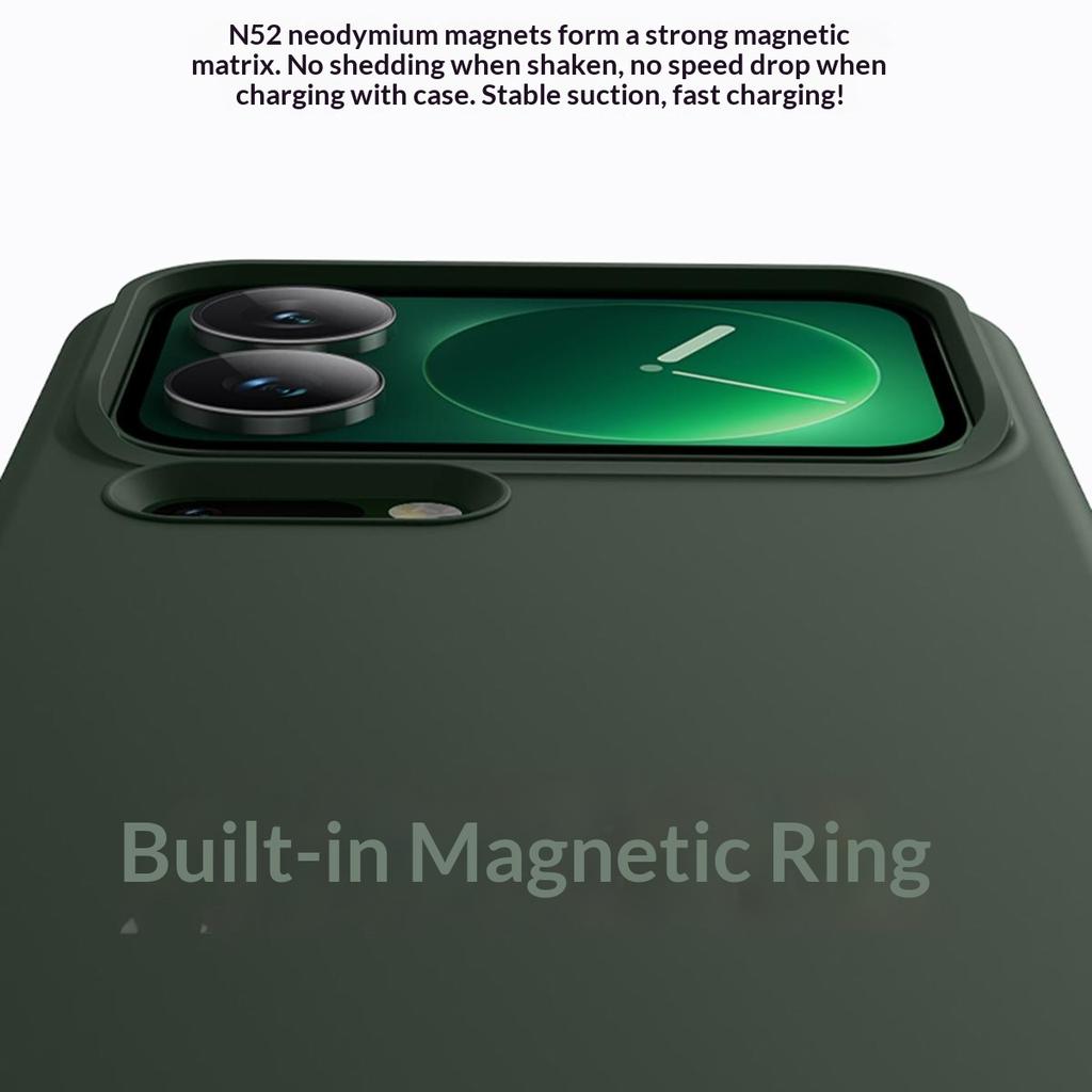 Für Xiaomi 17 Pro Max Magnetische Hülle Hautfreundliches Flüssigsilikon + PC Handyhülle