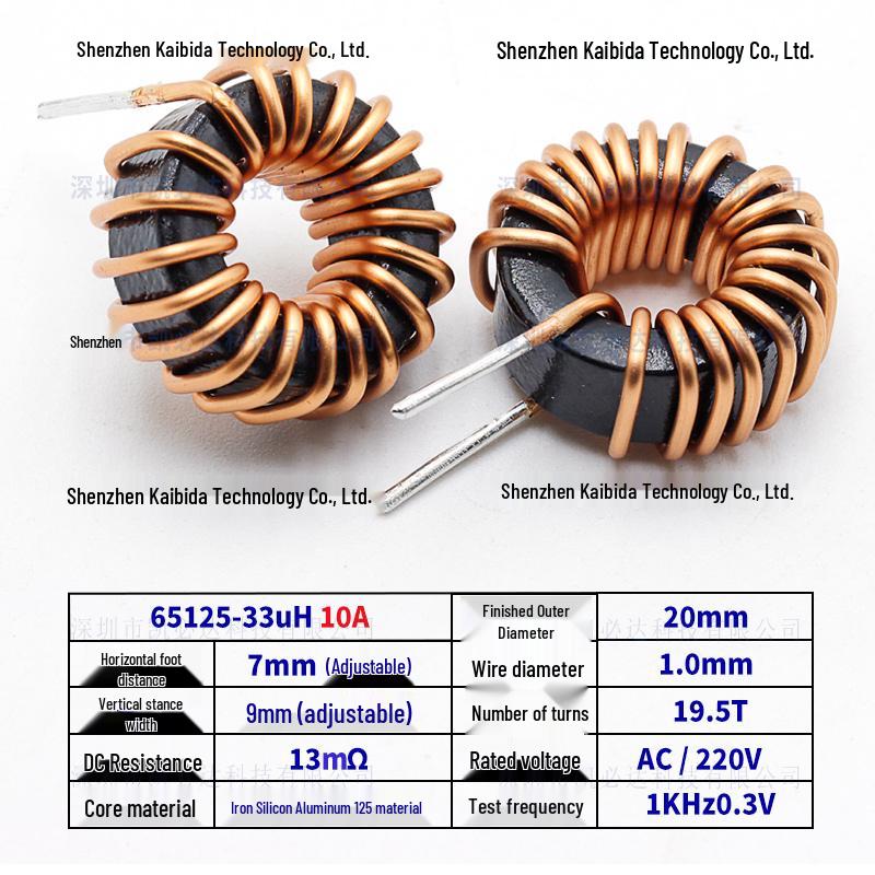 Iron-Silicon-Aluminum Magnetic Ring Inductor 50125-47uH/100uH High-Current Power Toroidal Energy Storage Filter Coil