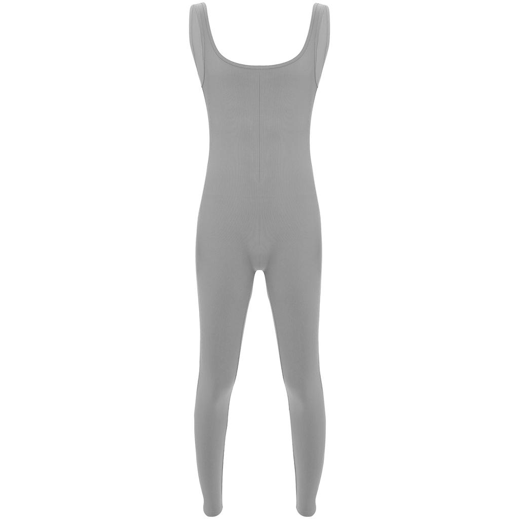 Tuta Monopezzo Senza Maniche da Uomo Design a Strisce Scollo Quadrato Stile Canotta Pantaloni Lunghi Tuta Sportiva
