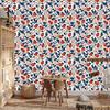 Ladybug Wallpaper Light Gray and Blue for Living Room and Bedroom 50x1000